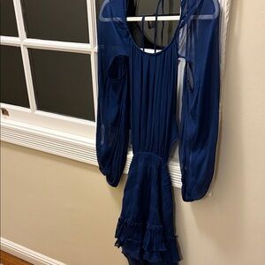 Shona joy Elegant Blue Long-Sleeve Dress